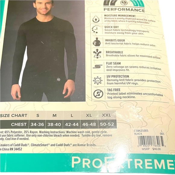 Climate Smart by Cuddl Duds Base Layer Shirt - Picture 4 of 5